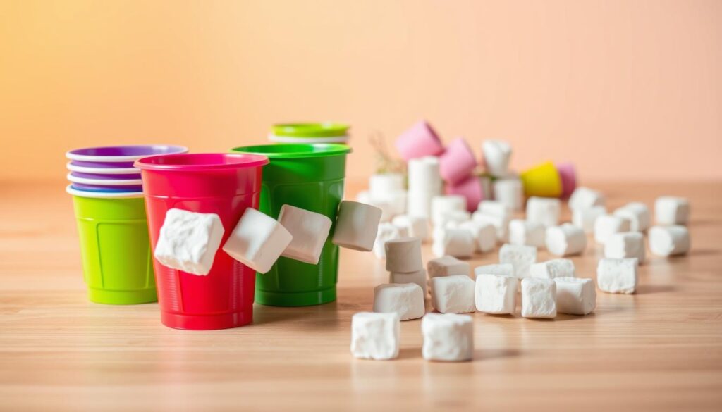 Marshmallow Toss Game Setup Marshmallow Toss Game Setup