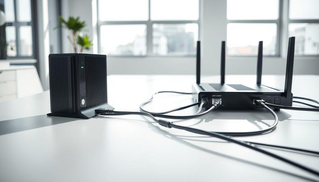 Modem and Router Connection Modem and Router Connection