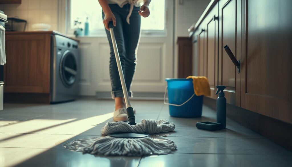 cleaning up water spills