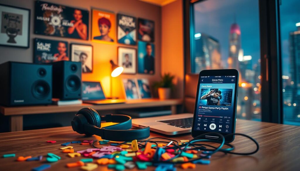 dance party music playlist creation