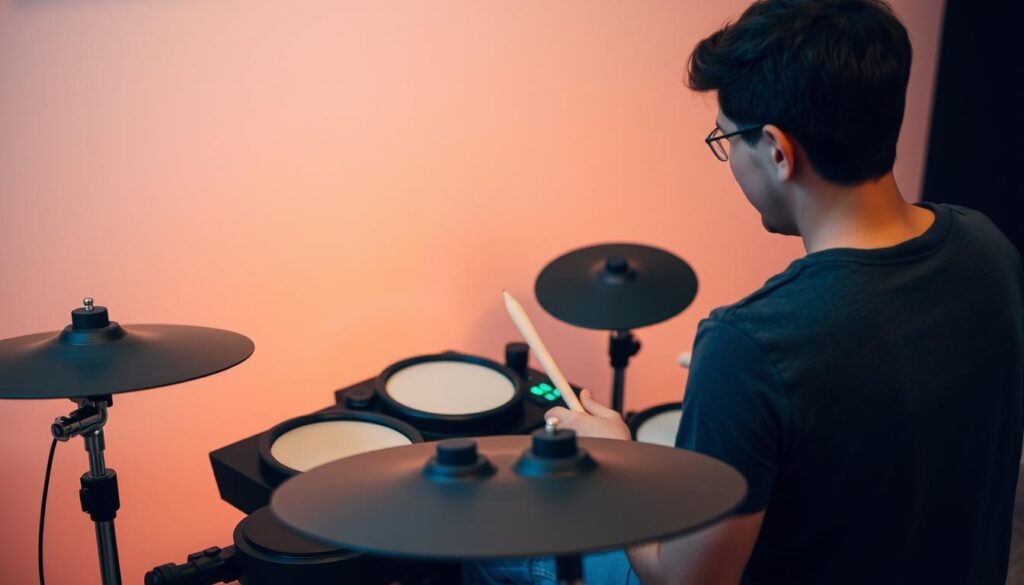 learning to play drums on an electronic kit learning to play drums on an electronic kit