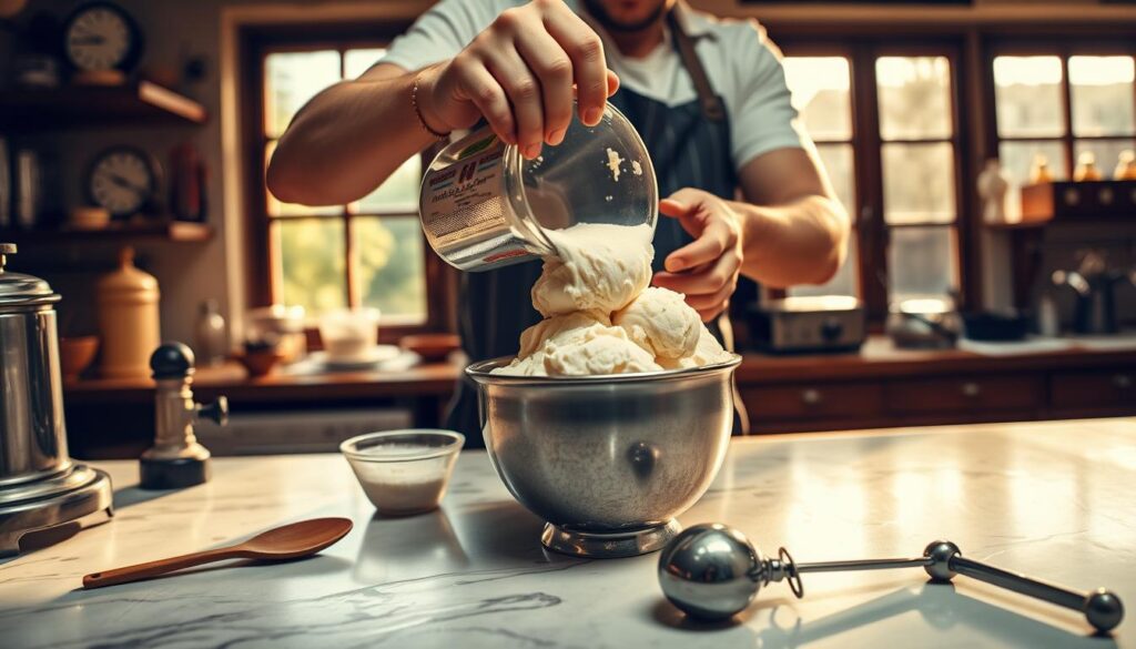 making ice cream making ice cream