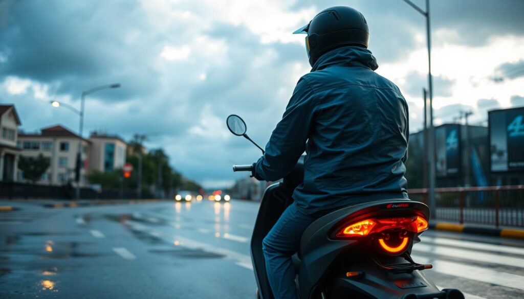 riding in different weather conditions