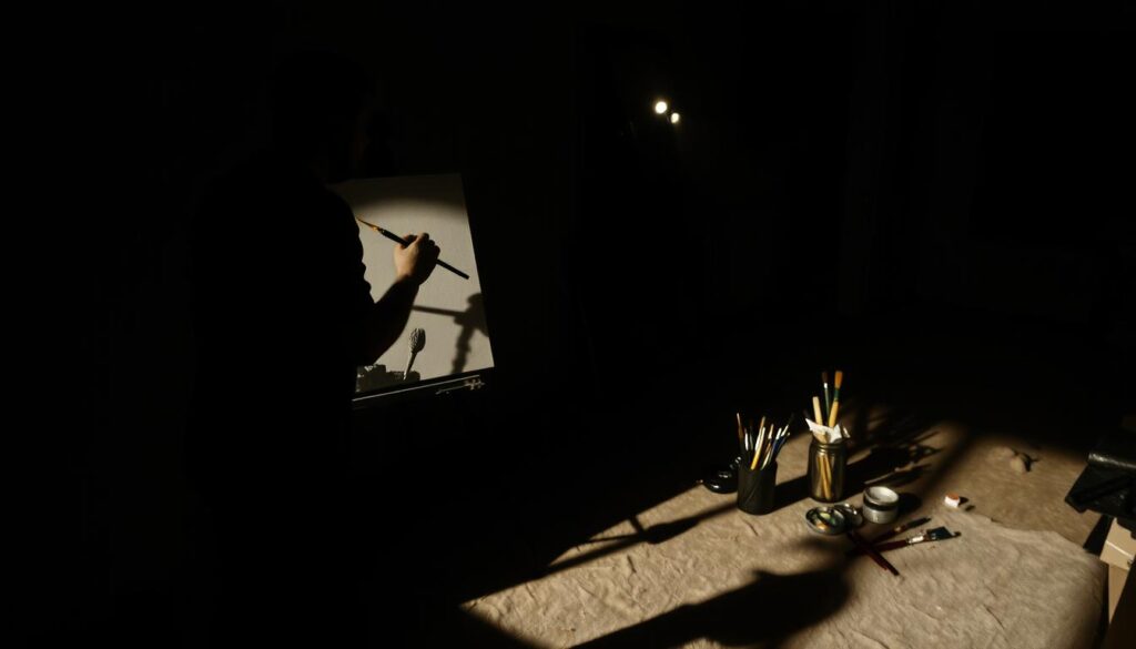 shadow use in art