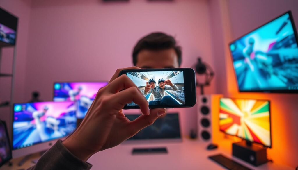 sharing action videos
