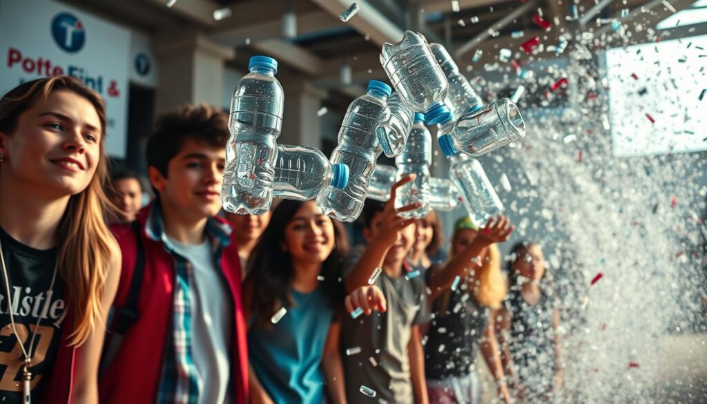 water bottle flipping viral trend